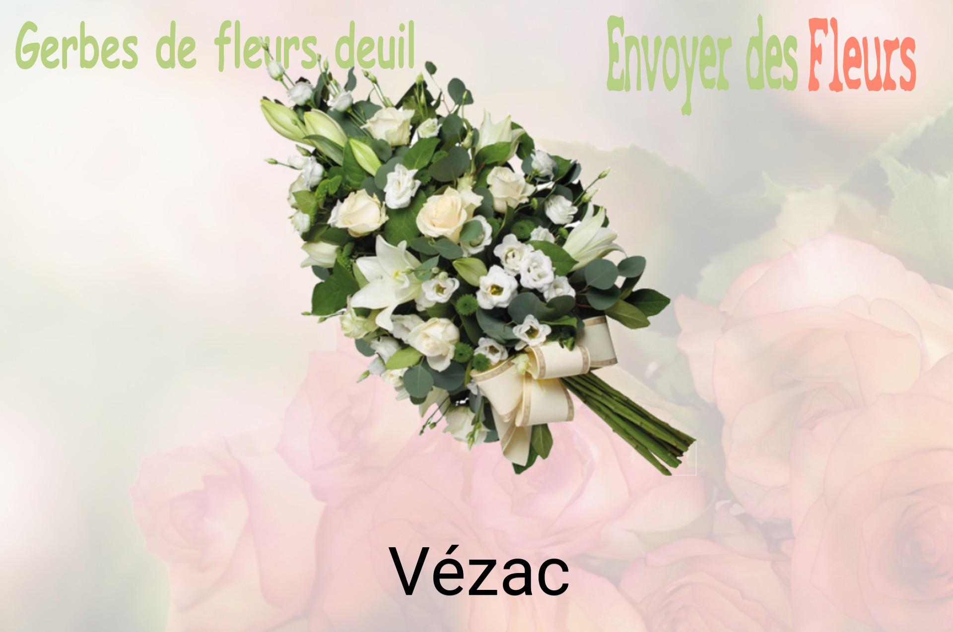Gerbe de fleurs de deuil livrée à Vézac